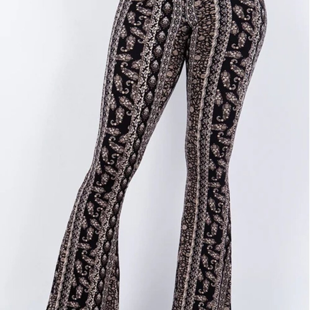 NEW W/O TAGS - Bear Dance Boho Paisley Skinny Brushed Pants – Size Small